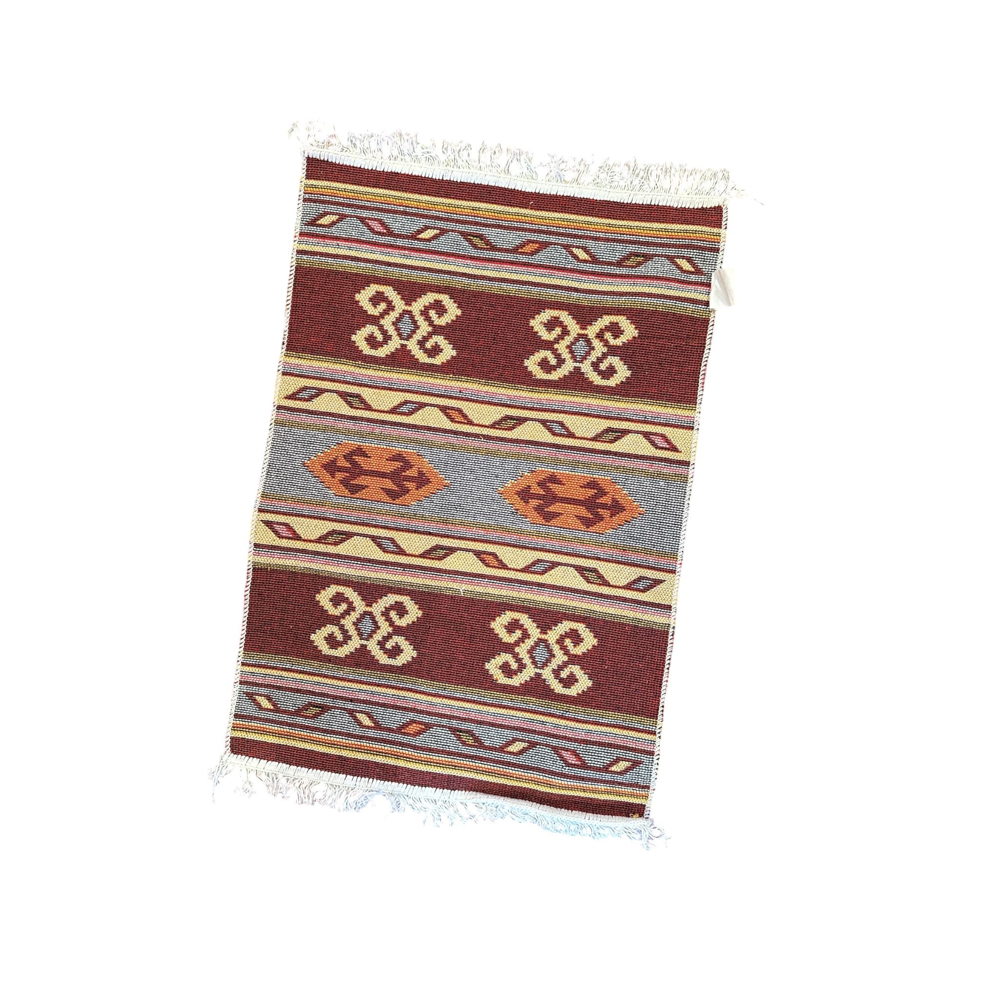 Covor tesut rustic - tradițional, calitate superioară, Maro, 60x90 cm Covor tesut rustic - tradițional, calitate superioară, Maro, 60x90 cm